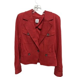 Cabi The Little Red Jacket Blazer Women's Sz 6 Crimson Ponte Twill Holiday Party